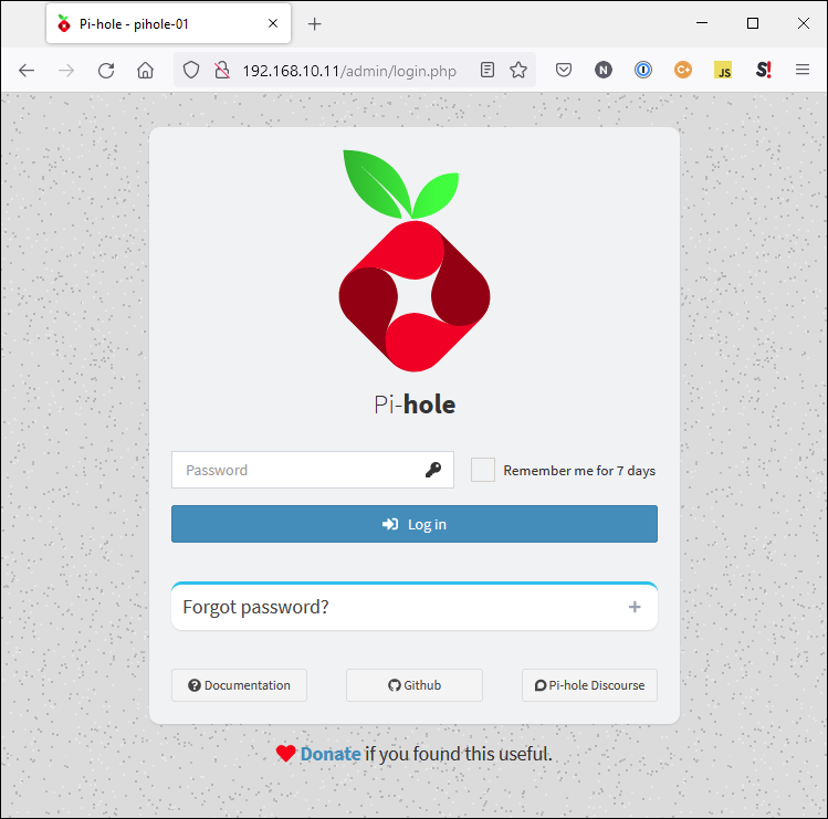 Pi-Hole Admin Portal